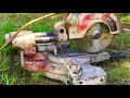 Restoration hitachi c7fs sliding saw machine  restore and reuse old hitachi c7fs multiangle saws