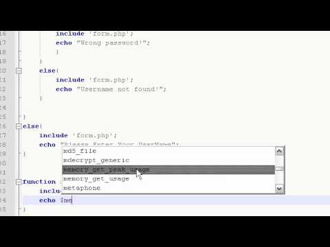 PHP Tutorial Video 17: Login Form 4: Creating a function to minimize redundancy.
