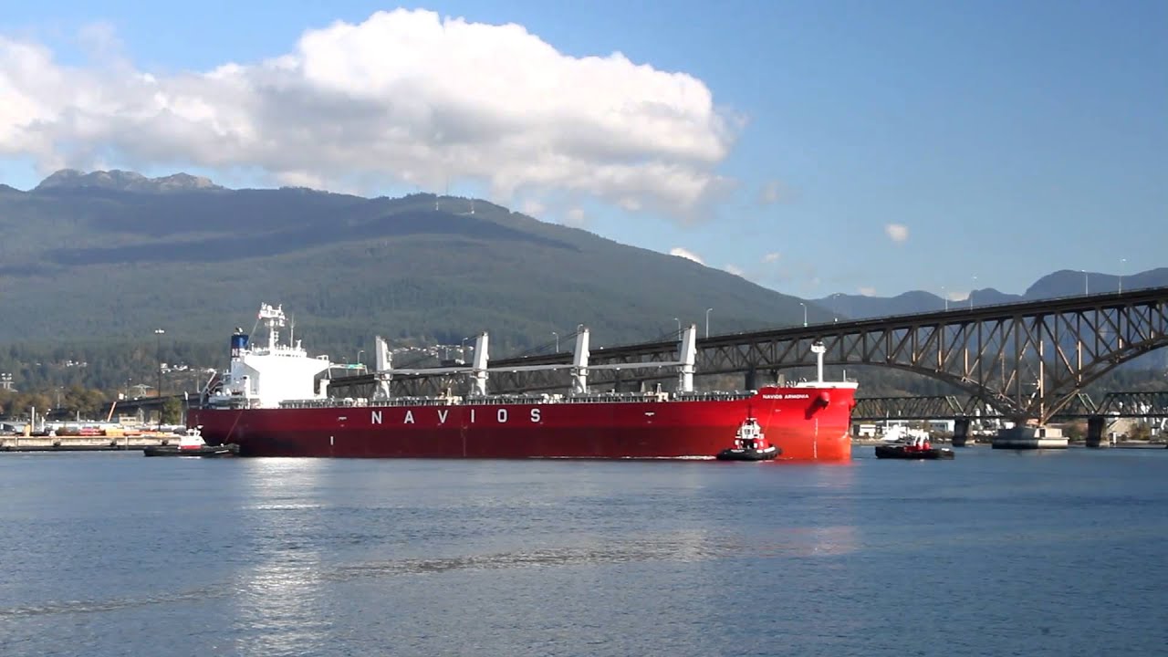 Seaspan Tugs Docking The Navios Armonia At Viterra Grain Elevator, Vancouver BC #1