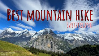 Hiking in Switzerland - Grütschalp - Mürren - swiss alps 4K