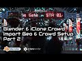 iClone Crowd Sim to Blender | Part 2/6 | Import Geo & Crowd | Blender 3D Octane Render Tutorial
