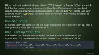 Mastering Dunnett's Test in R: How to Properly Compare Treatments Against a Control