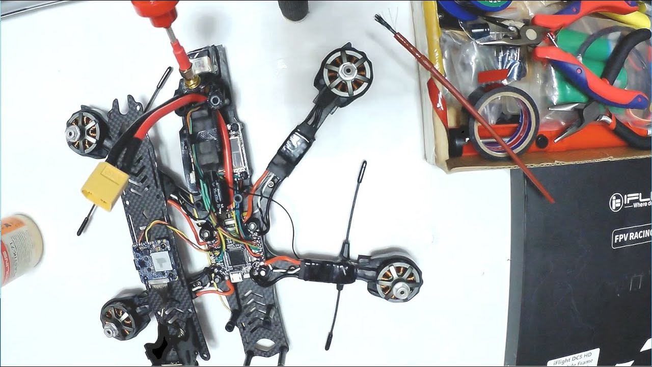 Timelapse. Build a new 5 inch fpv drone. INAV 2.5