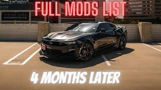 FULL MODS LIST ON MY 2021 CAMARO 1LE