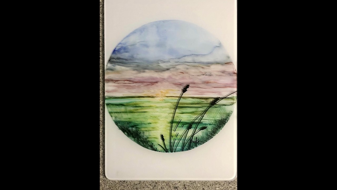 Alcohol Ink sunset 