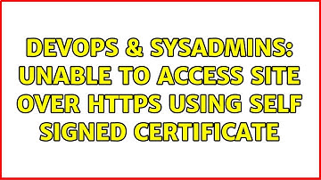DevOps & SysAdmins: Unable to access site over HTTPS using self signed certificate