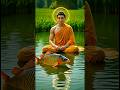 Buddha's Compassion Revives Dried Pond and Fish ☸️ #buddha #buddhism #shorts #shortsfeed