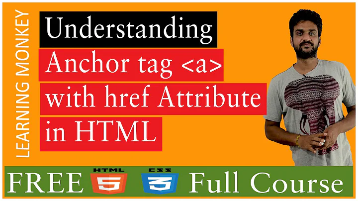 Understanding Anchor tag with href Attribute in HTML || Lesson 16 || HTML5 & CSS3 || Learning Monkey