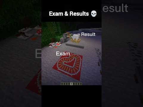 The results of exam is 💀 #minecraftshorts #gaming