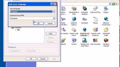 Windows XP language bar