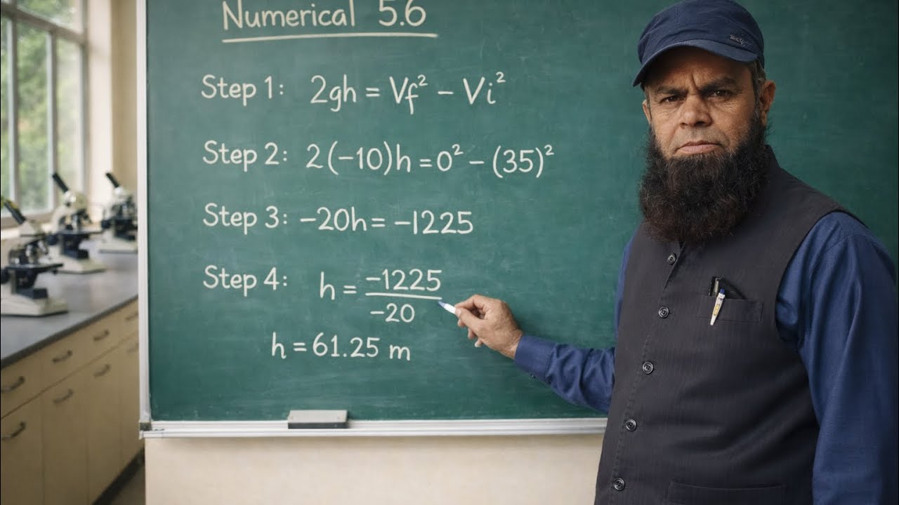 Numerical 5.10 | Efficiency of Inclined Plane | 9th Physics | Easy Urdu Explanation