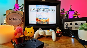 Final Fantasy Tactics on a Sony Trinitron PVM Played on a GameCube with Gameboy Player and GBI