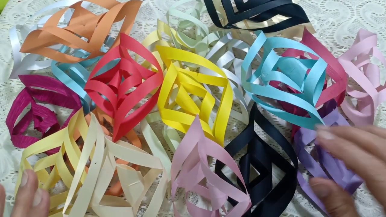 زينة رمضان باستخدام ورق ملون A4 بطريقة سهلة وبسيطة. يوتيوب زخارف DIY