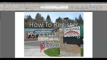 How to Register for classes using Skyward