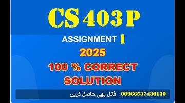 Cs403p assignment 1 solution 2025