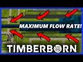 How to get the fastest possible water flow rate   timberborn hard mode