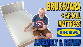 IKEA BRUKSVARA Bed + AFJALL Mattress | Assembly & Review | Clueless Dad