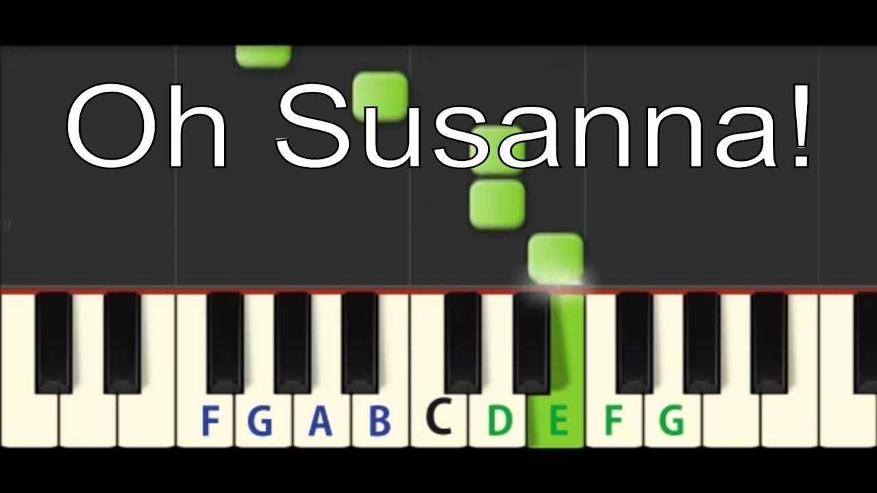 Easy Piano Tutorial Oh Susanna Youtube