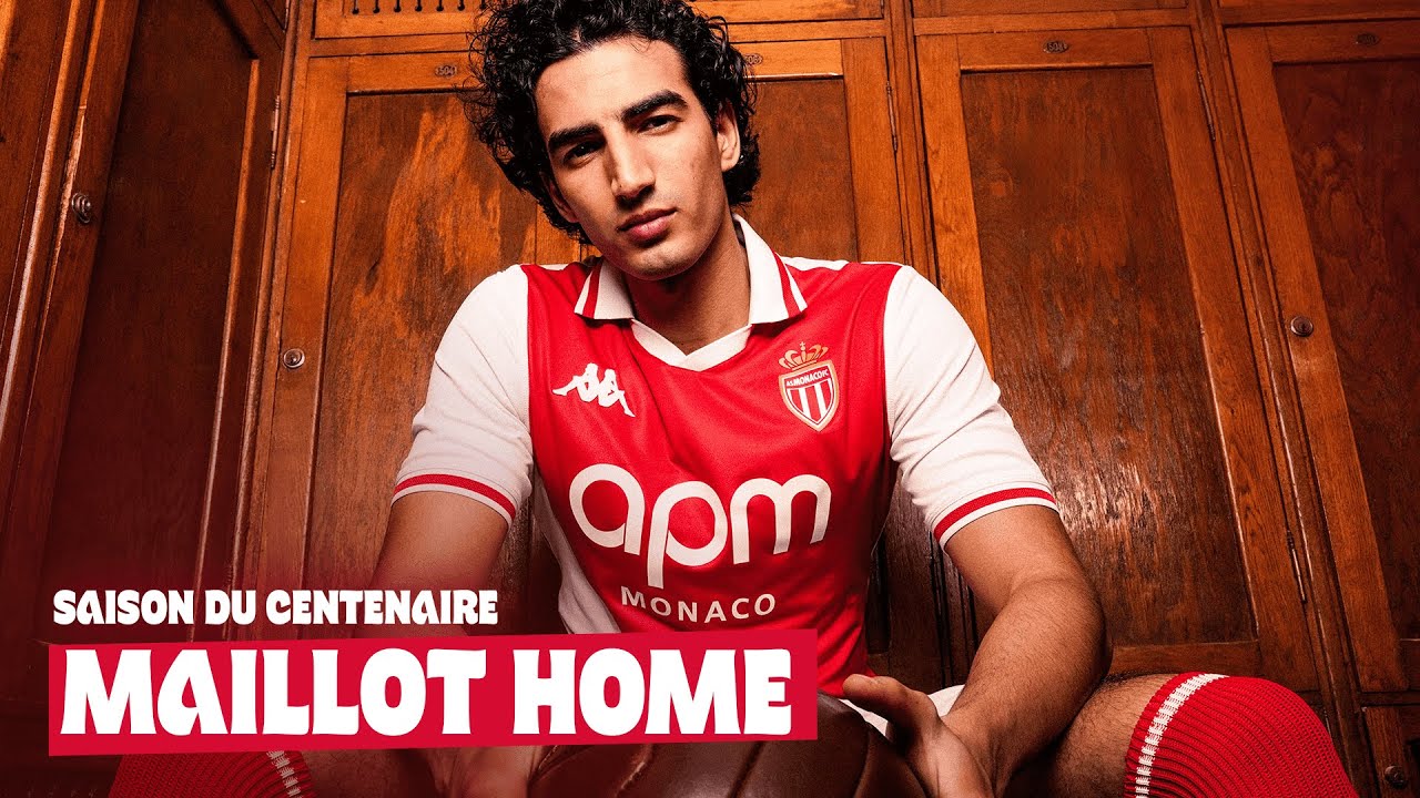 Maillot AS Monaco Vintage Adidas – Taille XL – Rouge – 100% Authentique Collector