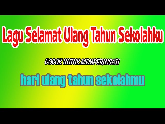 Pak ipin - Selamat Ulang Tahun Sekolahku (Official Video Music) #ulangtahun #hutsekolah #laguultah class=