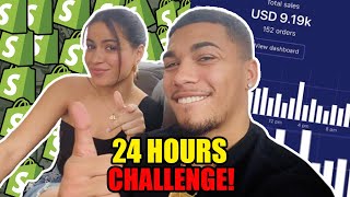 My Girlfriend Tried Dropshipping For 24 Hour Challenge | Shopify 2020