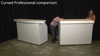 Switch between Standard and Curved Countertops on the Professional Bar