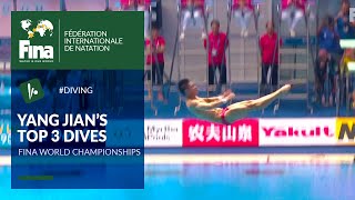 Yang Jian - Top 3 dives | FINA World Championships