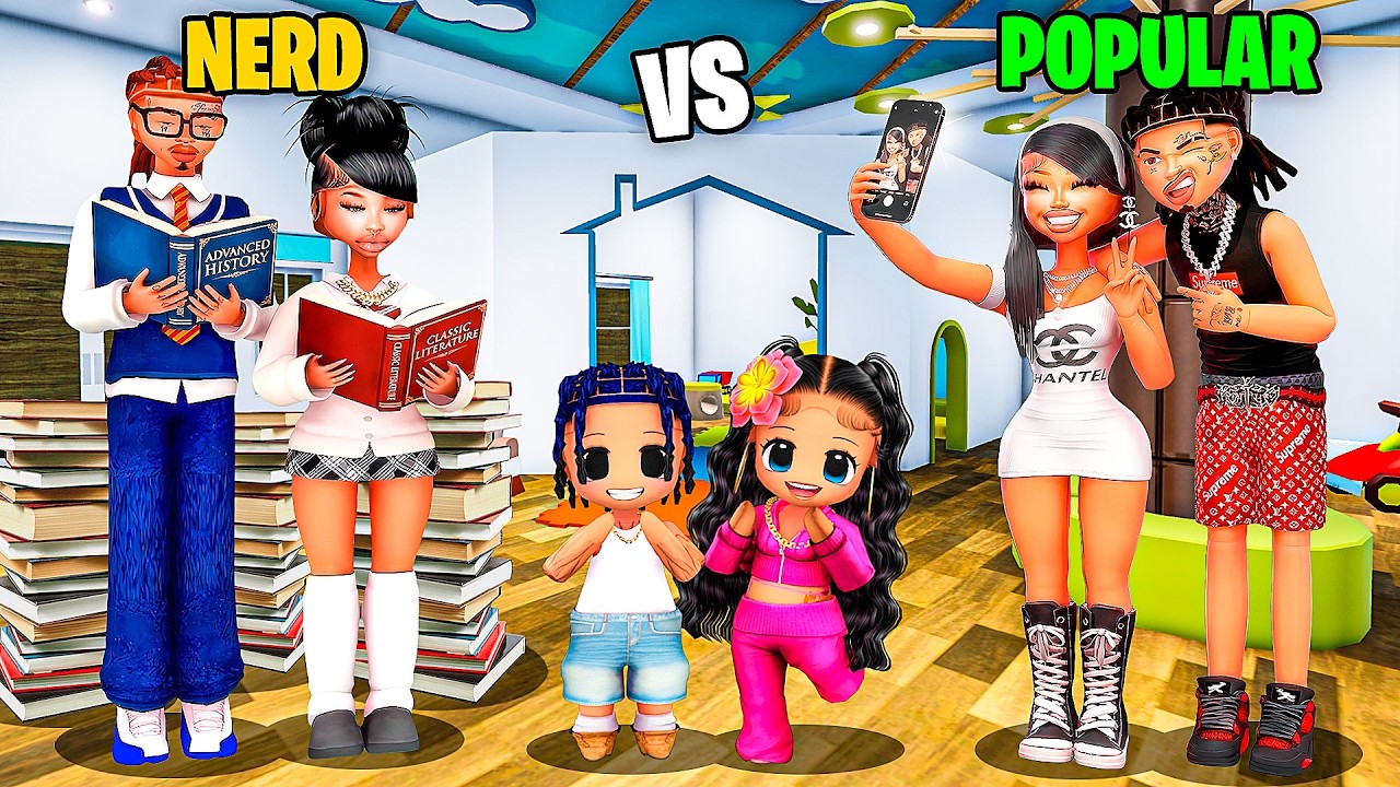 REALISTIC TWINS GET ADOPTED BY NERD VS POPULAR FAMILY In LifeTogether 🏠 RP | Roblox