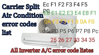 carrier a/c error code list, carrier air condition all error codes, & solutions,.....