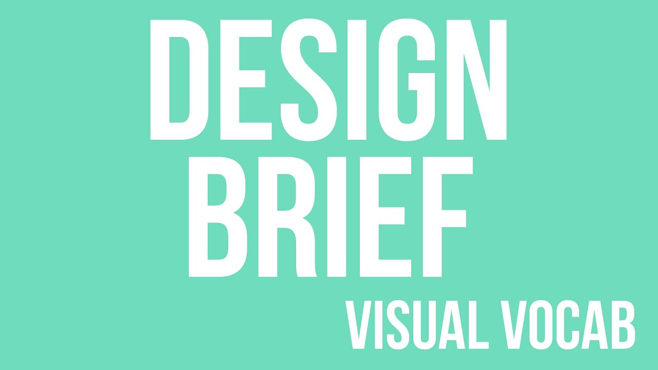 Design Brief defined - From Goodbye-Art Academy - YouTube