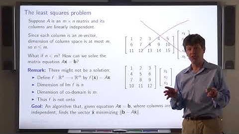 7 7 Orthogonalization Using the QR factorization to solve a matrix equation Ax = b