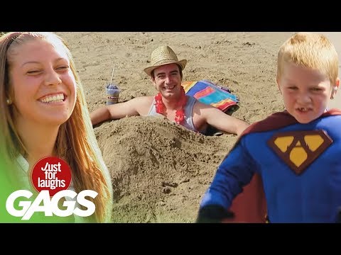 beach-army,-superman-kid-and-disappearing-girl-pranks---throwback-thursday