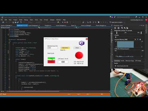 Arduino 2 Axis Servo Transfer Arm demo with Visual Studio C#