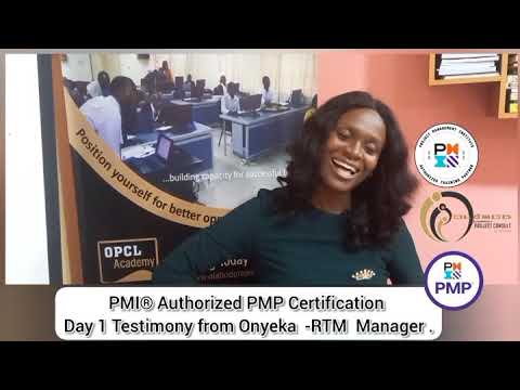 PMI AUTHORIZED PMP CERTIFICATION DAY 1 TESTIMONY.