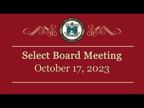 Select Board Meeting - October 17, 2023