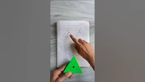 how to solve pyramid Rubik cube solve trick 😠🙄 #cube #shorts