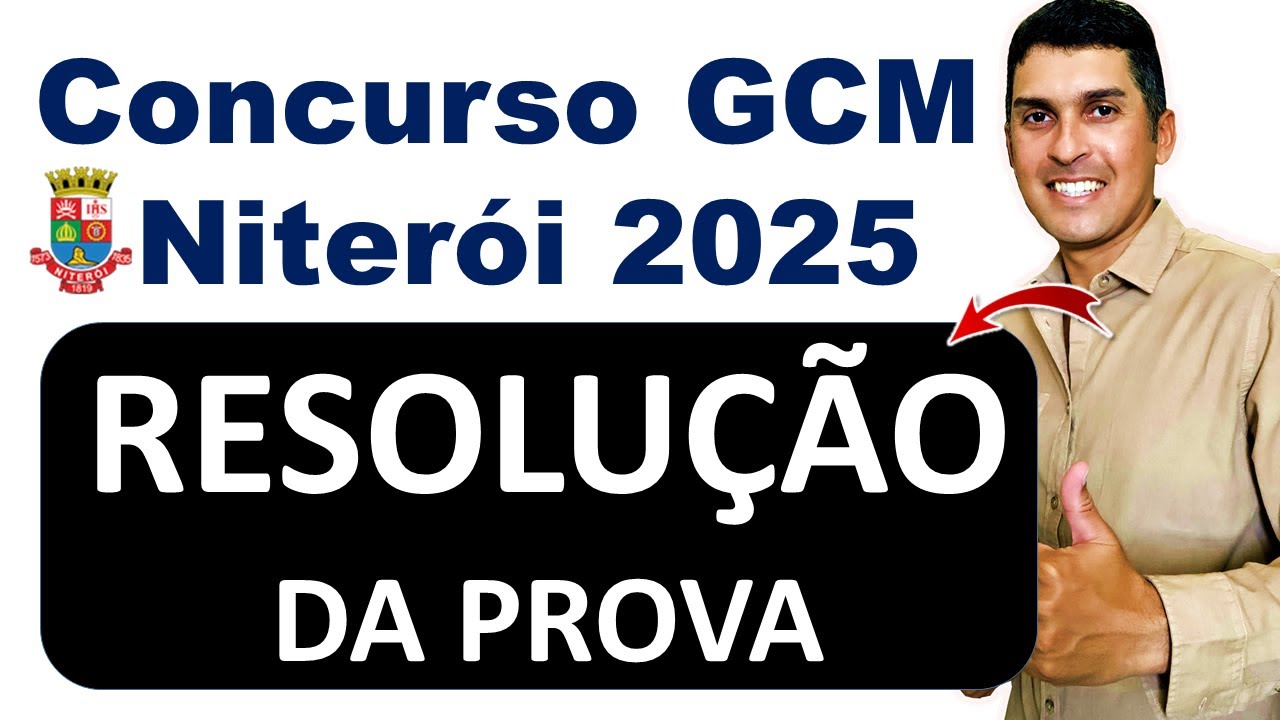 Resolução da PROVA A GCM niterói 2025 | concurso gcm niteroi 2025 ...