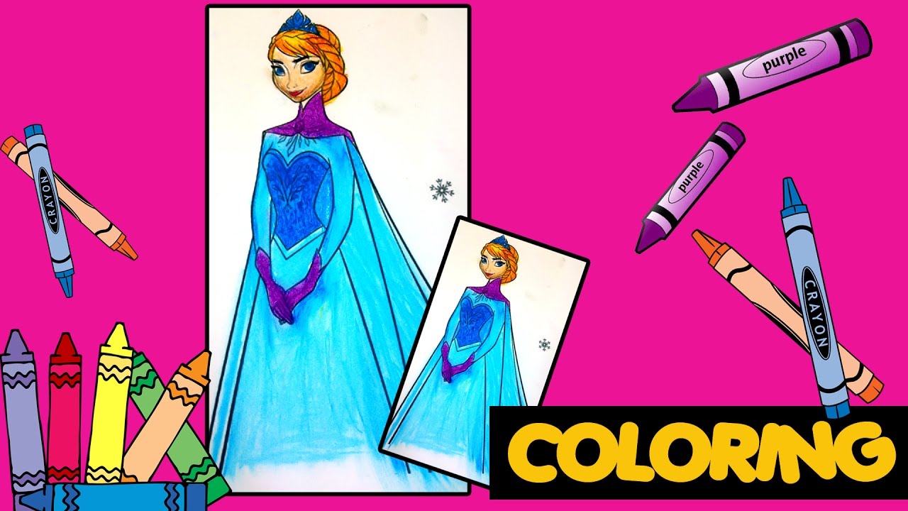 Disney Frozen Imagine Ink Rainbow Color Elsa and Anna Coloring Book Disney Kids Songs