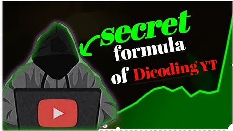 WHAT is this The SECRET formula of DECODING YT YouTube channel