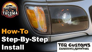 TEQ Customs Retrofit Headlight Install StepByStep Directions on a Gen 1 Toyota Tacoma