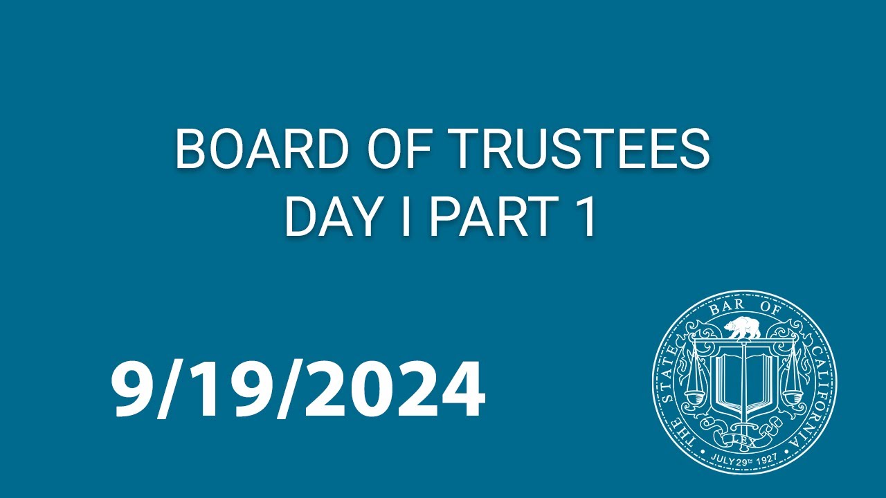 Board of Trustees and Board Committee Meetings 9-19-2024 and 9-20-2024 ...
