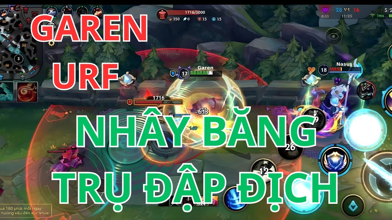 Garen URF Nhây Lên Tank Băng Trụ Đập Địch