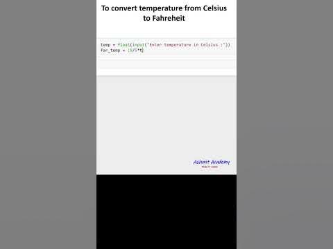 To convert temperature from Celsius to Fahrenheit in Python ( python ...