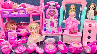 11 Minutes Satisfying With Unboxing Barbie Doll Pink Rock Bed Toys,Swingslide Toys Review Asmr
