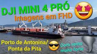 DJI MINI 4 PRÓ - imagens em FHD  com vento forte sobre o mar