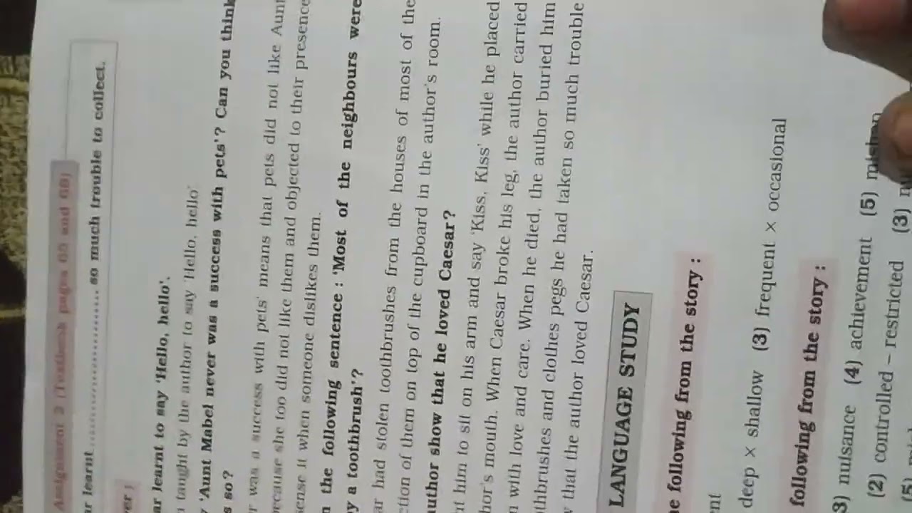 maharashtra state board 7th class English lno 3:3 a crow in the house