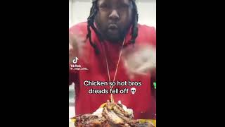 Chicken so hot bros dreads fell off Meme 😭🙏🏾🍗 #donpollo #fyp #meme #funny