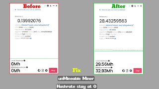 unmineable miner - how to fix hashrate stays at 0 screenshot 2