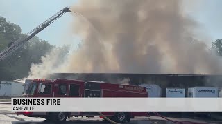 Fire Shuts Down Roads in Asheville | Crews Battle Blaze Near DMV