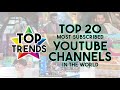 Top 20 most subscribed youtube channels in the world